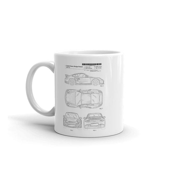 Porsche 911 Patent Mug - Patent Mug, Porsche Mug,  Porsche 911, Car Mug, Sports Car, Porsche Patent, Porsche Patent Mug