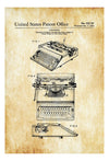 Portable Typewriter Patent Print 1971 - Office Decor, Writer Gift, Patent Print, Type Writer Patent, Typewriter Blueprint, Typewriter Poster Art Prints mypatentprints 10X15 Parchment 