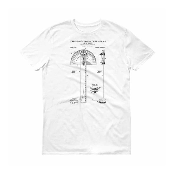 Protractor and T Square Patent T-Shirt 1911 - Old Patent T-shirt, Vintage Tools, Engineer Gift,  Vintage Instruments, Architect Gifts