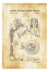 Reading Lamp Patent Print - Decor, Wall Decor, Patent Print, Wall Decor, Office Decor, Electrician Gift, Light Bulb, Bedroom Decor