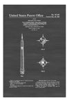 Research Test Missile Patent Print - Space Art, Space Poster, Space Program, Pilot Gift, Space Decor, Rockets, Missiles, Space Exploration Art Prints mypatentprints 