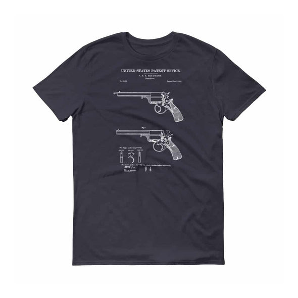 Revolver Patent T-Shirt 1856  - Patent Shirt, Old Patent T-shirt, Gun t-shirt, Firearm t-shirt, Revolver t-shirt, Weapon T-Shirt