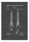 Rocket Patent 1888 - Space Art, Space Poster, Space Program, Pilot Gift, Aircraft Decor, Rockets, Missiles, Space Exploration