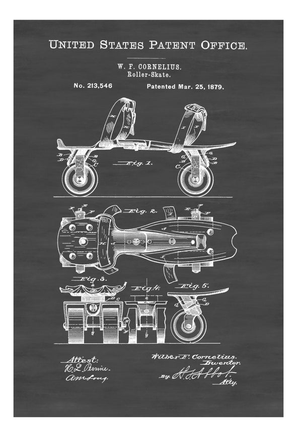 Roller Skate Patent - Patent Print, Wall Decor, Roller Skate Art, Sports Art, Roller Skating Fan, Roller-Skate, Roller Skating