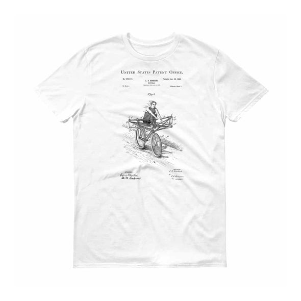 Rowing Bicycle Patent T-Shirt 1900 - Bicycle T-Shirt, Bicycle Patent, Cyclist Gift, Bicycling Enthusiast Gift, Bike T-Shirt, Bike Patent mypatentprints 