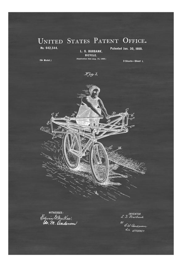 Rowing Bicycle Patent - Vintage Bicycle, Bicycle Blueprint, Bicycle Art, Cyclist Gift,  Bicycle Decor, Bicycling Enthusiast, Bicycle Patent