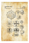 Rubik&#39;s Cube Patent - Patent Print, Wall Decor, Toy Patent, Toy Decor, Kid Room Decor, Game Room Decor