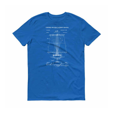 Sail Boat Patent T-Shirt - Patent t-shirt, Old Patent, Naval Art, Sailor Gift, Vintage Nautical, Sailing T-Shirt, Boating T-Shirt