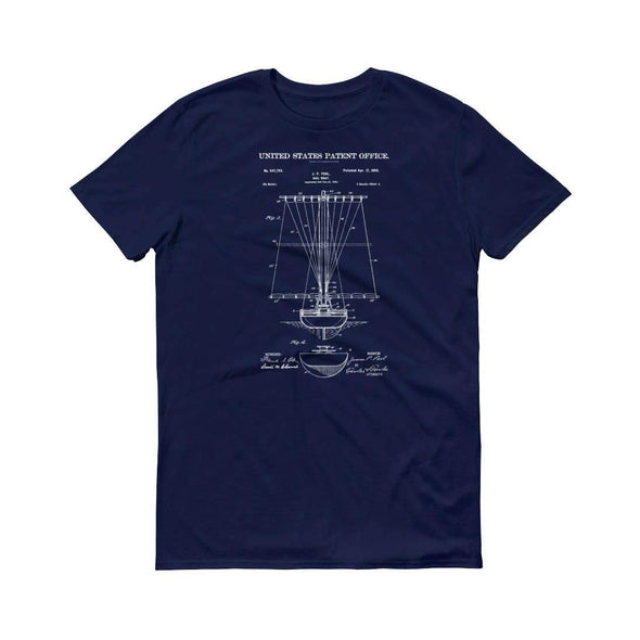 Sail Boat Patent T-Shirt - Patent t-shirt, Old Patent, Naval Art, Sailor Gift, Vintage Nautical, Sailing T-Shirt, Boating T-Shirt