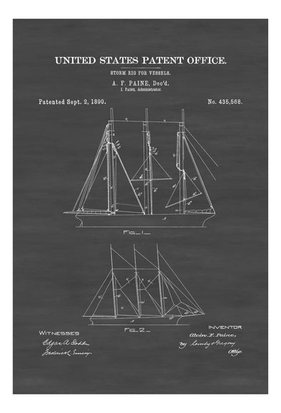 Sail Boat Storm Rig Patent Print - Vintage Sailboat, Sailboat Decor, Boat Blueprint, Naval Art, Sailor Gift, Nautical Decor, Sailboat mws_apo_generated mypatentprints Parchment #MWS Options 3491277297 