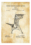 School Desk and Seat Patent 1895 - Patent Print, School Principal Gift, Teacher Gift, Classroom Decor, School Decor, Furniture Patent