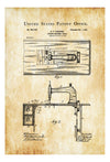 Sewing Machine Table Patent - Sewing Room Decor, Craft Room Decor, Tailor Decor, Vintage Sewing Machine, Sewing Machine Blueprint