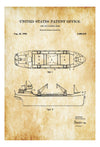 Ship With Loading Gear Patent - Patent Print, Vintage Nautical, Naval, Sailor Gift, Sailing Decor, Nautical Decor, Ship Decor, Boating Decor Art Prints mypatentprints 
