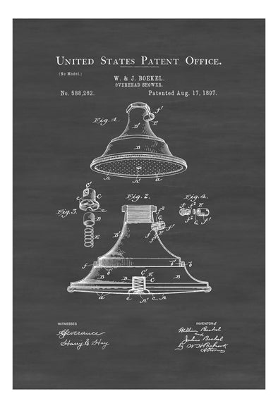 Shower Head Patent - Patent Print, Wall Decor, Bathroom Decor, Bathroom Art, Bathroom Poster, Bathroom Sign, Shower Decor, Shower Patent Art Prints mypatentprints 10X15 Parchment 
