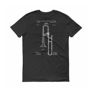 Slide Trombone Patent T Shirt - Patent Shirt, Musician Shirt, Music Art, Trombone T Shirt, Musician Gift, Band Director Gift