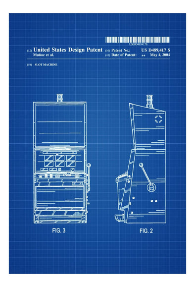 Slot Machine Patent - Patent Print, Wall Decor, Slot Machine Blueprint, Casino Decor, Vegas Decor, Las Vegas Art, Art, Arcade Game mws_apo_generated mypatentprints Blueprint #MWS Options 1548068320 