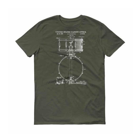 Snare Drum Patent T Shirt - Patent Shirt, Musician Shirt, Music Art, Musician Gift, Drum Patent, Drummer T-Shirt, Drum Set, Drummer Gift