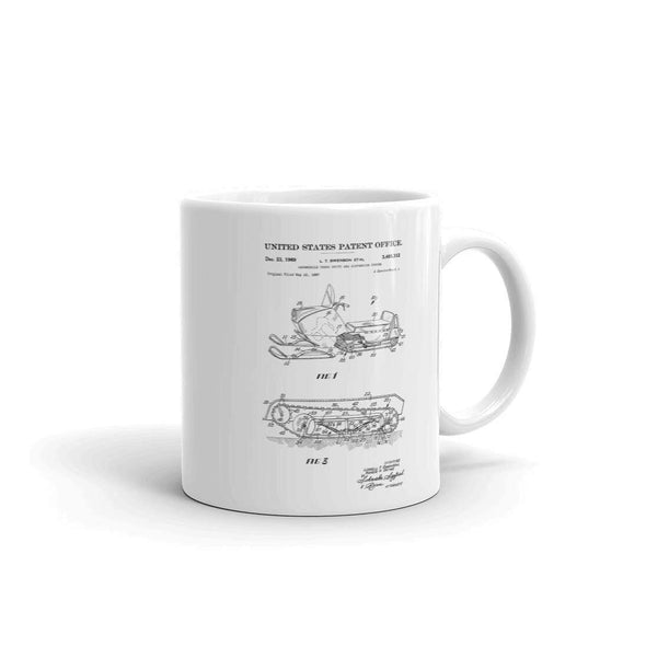 Snowmobile Patent Mug - Patent Mug, Old Patent Mug, Snow Mobile, Snowmobile Mug