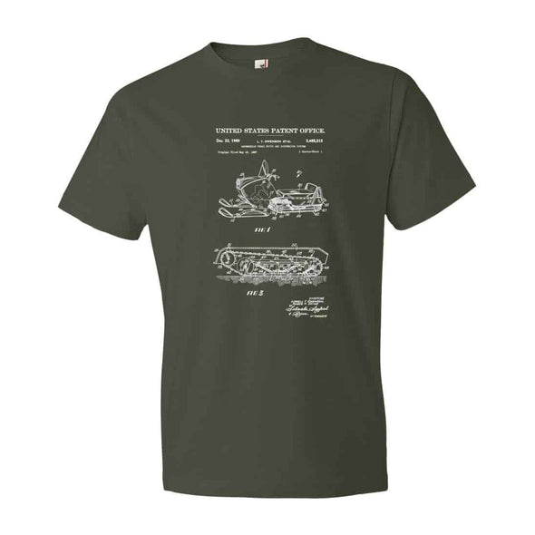 Snowmobile Patent T-Shirt - Patent t-shirt, Old Patent T-shirt, Snow Mobile, Snowmobile t-shirt