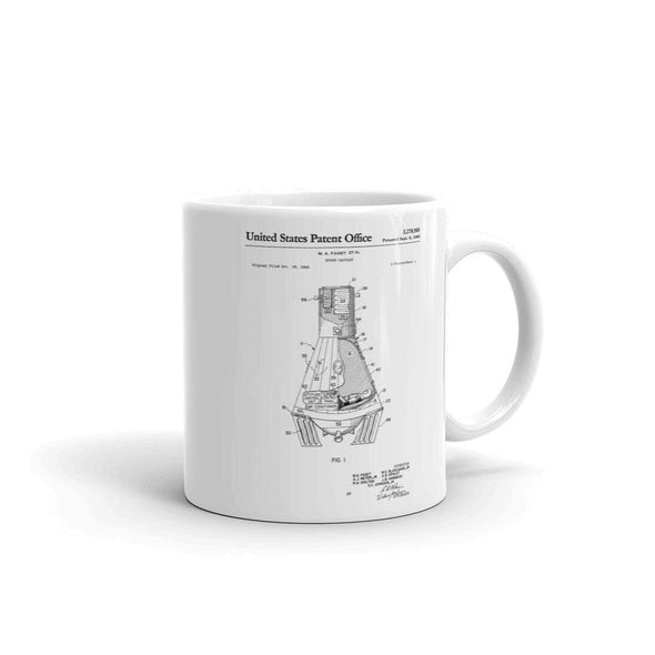 Space Capsule Patent Mug 1966 - Astronaut Mug, Space Mug, Spacecraft Mug, Rocket Mug, Space Exploration Mug, Space, Coffee Mug, NASA Mug mypatentprints 