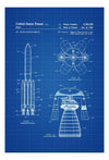 Space Launch Vehicle Patent Print - Space Art, Space Poster, Space Program, Space Decor, Rocket Patent, Missiles, Space Exploration Art Prints mypatentprints 10X15 Parchment 