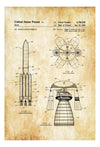 Space Launch Vehicle Patent Print - Space Art, Space Poster, Space Program, Space Decor, Rocket Patent, Missiles, Space Exploration Art Prints mypatentprints 