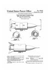 Space Vehicle Patent 1960 - Space Art, Aviation Art, Pilot Gift, Aircraft Decor, Space Poster, Space Program, Diagrams, Spacecraft Art Prints mypatentprints 