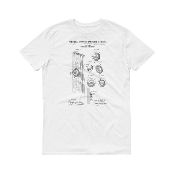 Spirit Level Patent T-Shirt - Woodworking Shirt, Tool Shirt, Patent Shirt, Antique Tool, Vintage Tool, Spirit Level Shirt, Carpenter Gift Shirts mypatentprints 