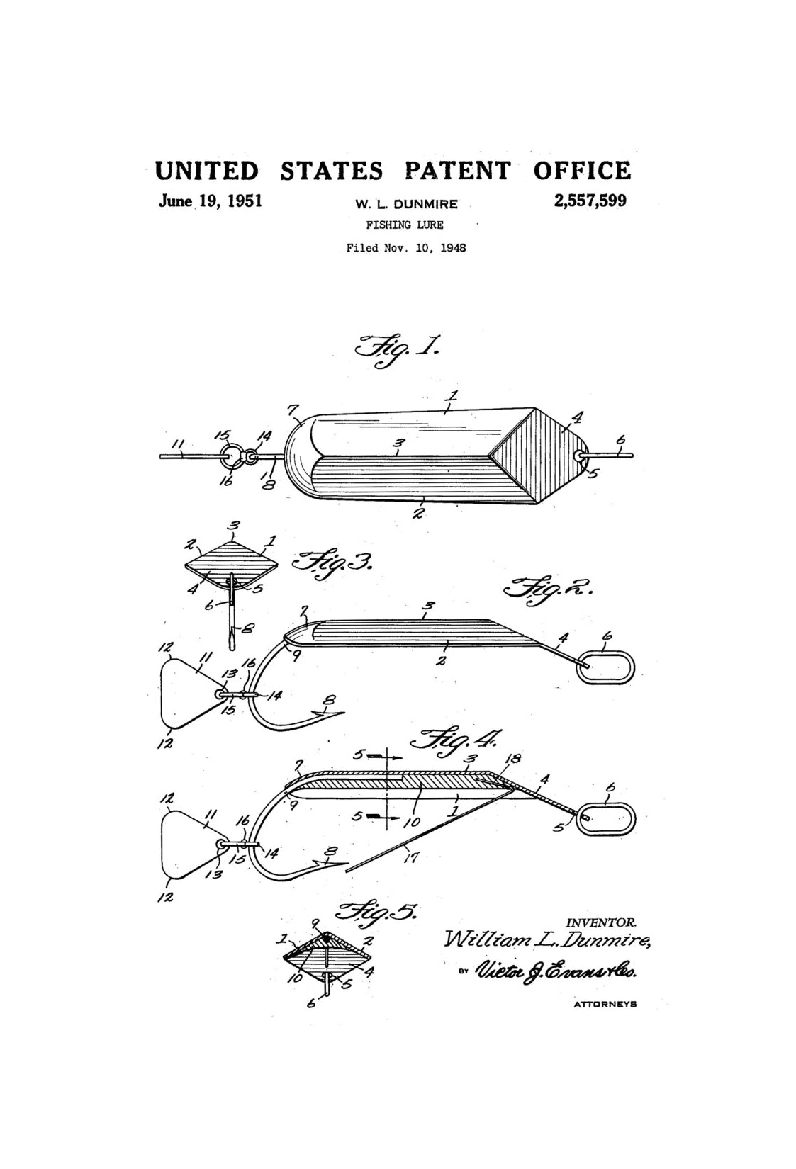 fishing artificial lure patent 1936 Spoon Fishing Lure Patent