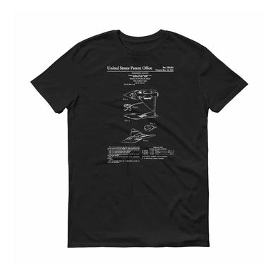 Submersible Airplane Patent T-Shirt 1974 - Aviation T-Shirt, Airplane Blueprint T-shirt, Old Patent T-shirt, Airplane T-shirt, Pilot Gift Shirts mypatentprints 3XL Black 