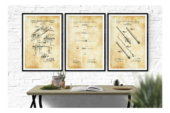 Surgeon Surgery Patent Collection of 3 Patent Prints - Doctor Office Medical Decor, Nurse Gift, Surgeon Gift, Doctor Gift, Vintage Medical Art Prints mypatentprints 10X15 Parchment 