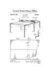 Table Tennis Patent 1935 - Patent Prints, Wall Decor, Tennis Art, Tennis Table, Ping Pong, Sports Wall Art, Basement Decor