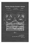 Tape Recorder Patent Print 1965 - Patent Poster, Wall Decor, Music Poster, Studio Decor, Music Decor, Music Buff, Vintage Tape Recorder Art Prints mypatentprints 