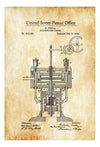 Tesla Reciprocating Engine Patent 1894 - Patent Print, Wall Decor, Geek Gift, Tesla Patent, Tesla Engine, Technology Patent