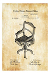 Tilting Chair Patent Print - Decor, Patent Print, Wall Decor, Chair Patent, Furniture Patent, Furniture Blueprint, Chair Blueprint