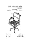 Tilting Chair Patent Print - Decor, Patent Print, Wall Decor, Chair Patent, Furniture Patent, Furniture Blueprint, Chair Blueprint