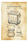 Toaster Patent Print - Kitchen Decor, Restaurant Decor, Vintage Toaster, Patent Print, Kitchen Wall Decor, Coffee Shop Decor