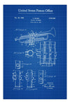 Trumpet Patent - Patent Print, Wall Decor, Music Poster, Music Art mws_apo_generated mypatentprints Blueprint #MWS Options 3093735314 