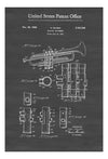 Trumpet Patent - Patent Print, Wall Decor, Music Poster, Music Art