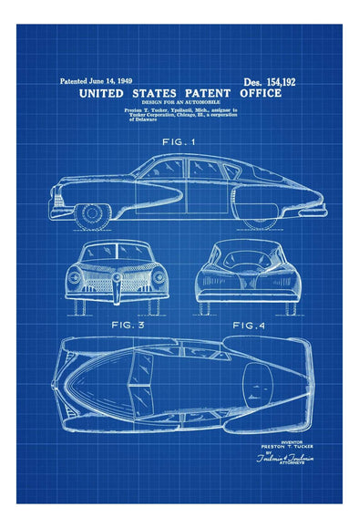 Tucker Automobile Patent - Patent Print, Wall Decor, Automobile Decor, Automobile Art, Classic Car, Tucker Patent, Tucker 48 mws_apo_generated mypatentprints Chalkboard #MWS Options 3466241438 