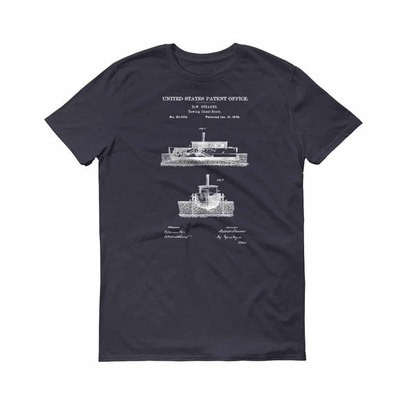 Tug Boat Patent T-Shirt - Patent t-shirt, Old Patent, Naval Art, Sailor Gift, Navy Gift, Vintage Nautical, Sailing T-Shirt, Boating T-Shirt
