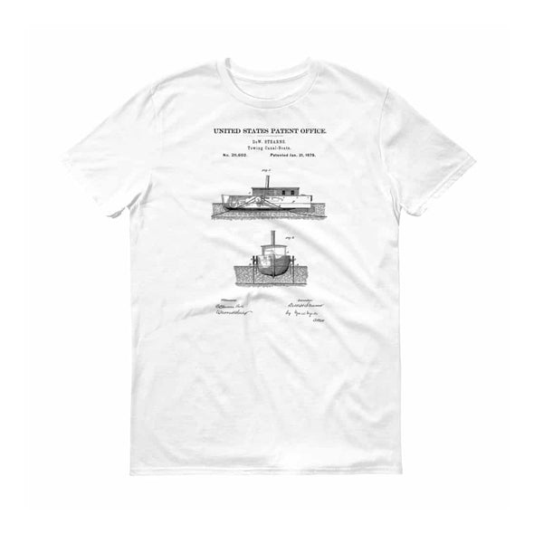Tug Boat Patent T-Shirt - Patent t-shirt, Old Patent, Naval Art, Sailor Gift, Navy Gift, Vintage Nautical, Sailing T-Shirt, Boating T-Shirt