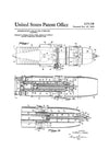 Turbo-Jet Engine Afterburner Patent - Airplane Blueprint, Airplane Art, Pilot Gift, Aircraft Decor, Airplane Poster, Jet Patent Art Prints mypatentprints 