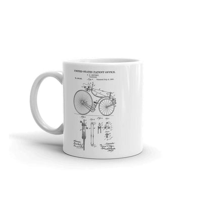 Velocipede Patent Mug 1889 - Bicycle Mug, Bicycle Patent, Cyclist Gift, Bicycling Enthusiast Gift, Velocipede Mug, Biking Mug Mug mypatentprints 11 oz. 