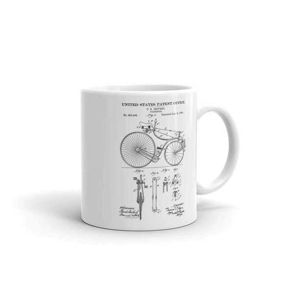 Velocipede Patent Mug 1889 - Bicycle Mug, Bicycle Patent, Cyclist Gift, Bicycling Enthusiast Gift, Velocipede Mug, Biking Mug Mug mypatentprints 