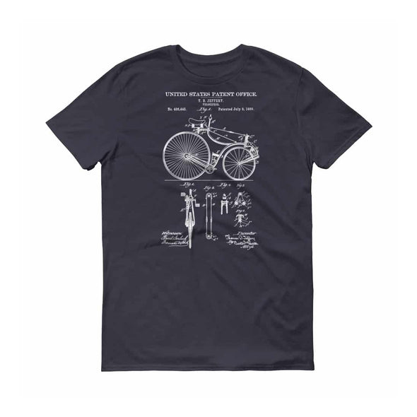 Velocipede Patent T-Shirt 1889 - Bicycle T-Shirt, Bicycle Patent, Cyclist Gift,  Bicycling Enthusiast Gift, Velocipede T-Shirt