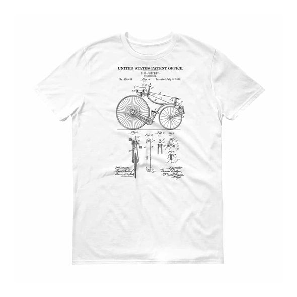 Velocipede Patent T-Shirt 1889 - Bicycle T-Shirt, Bicycle Patent, Cyclist Gift,  Bicycling Enthusiast Gift, Velocipede T-Shirt