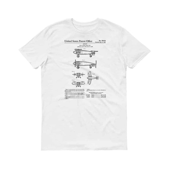 Vertical Takeoff And Landing Airplane Patent T-Shirt - Old Patent T-Shirt, Aviation t-shirt, Airplane t-shirt, Pilot Gift, Airplane Shirt Shirts mypatentprints 