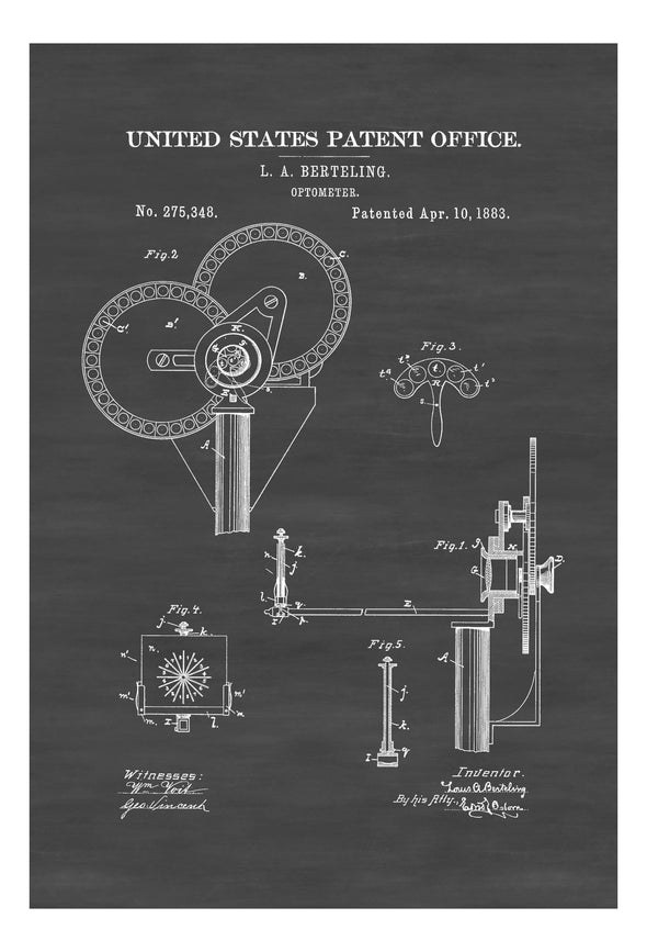 Vintage Optometer Patent - Patent Print, Optometry, Doctor Office Decor, Medical Art, Eye Doctor Decor, Doctor Gift, Optometrist Gift, Art Prints mypatentprints 