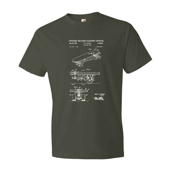 Vintage Skateboard Patent T-Shirt - Patent t-shirt, Old Patent T-shirt, Skateboard T-shirt, Skater t-shirt, Skater Gift, sk8r, Skater Shirt